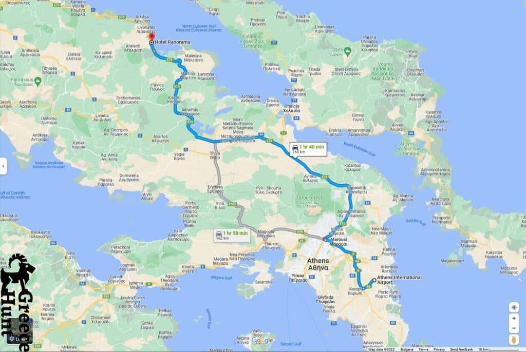 Road kri kri hunt Athens to Atalanti